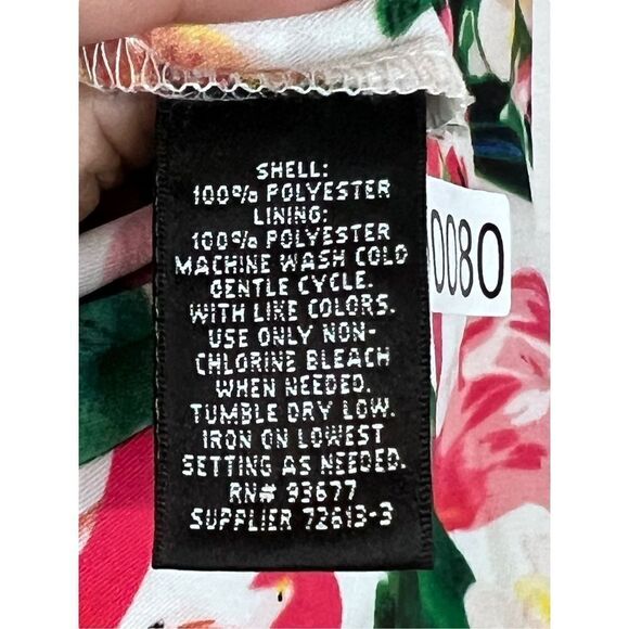 Nicole Miller women’s tropical flamingo short romper cut out back vacation sz 2 - Picture 7 of 7